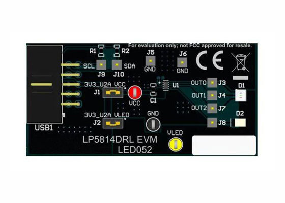 LP5814DRLEVM Solusi Tertanam LP5814 Modul Evaluasi Driver LED RGBW 4 Saluran