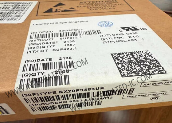 NX20P3483UK Chip Sirkuit Terpadu IC Pengiriman Daya USB dengan USB-C 3.0 Arus Operasi 3.4A dan Tegangan Operasi 2.7V hingga 5.5V