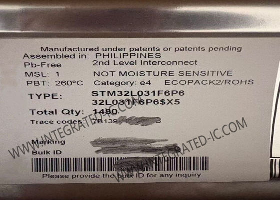 STM32L031F6P6 Microcontroller MCU 32-Bit ARM Cortex-M0+ with 32MHz Clock and 32 kB Flash Memory