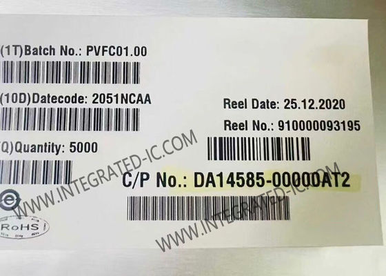 DA14585-00000AT2 SmartBond BT 5.0 SoC dengan RAM 96kB dan Paket QFN40 untuk Aplikasi IC Bluetooth Energi Rendah