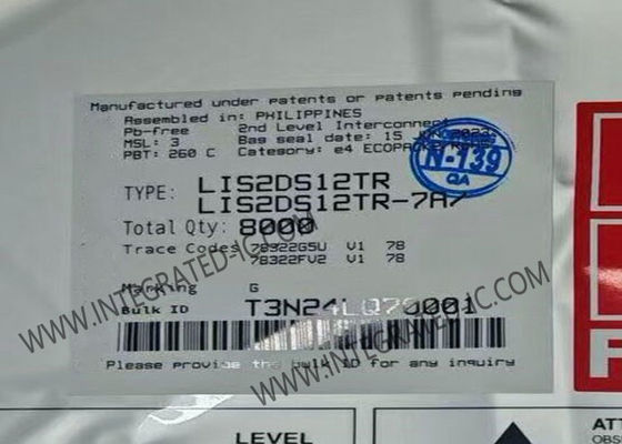 Sensor IC LIS2DS12TR Sensor Gerak Digital Output MEMS 3-Axis Berkinerja Tinggi