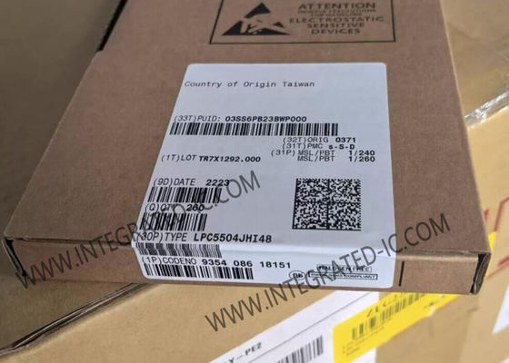 LPC5504JHI48 Mikrokontroler MCU 32-Bit Arm Cortex-M33 dengan 8 MB Flash 45 pin GPIO dan 128 bit UUID