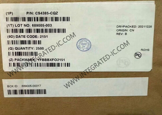 CS4385-CQZ 8-Channel DAC Converter dengan 114dB Dynamic Range dan 192kHz Sampling Rate LQFP48 Integrated Circuit Chip