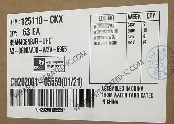 H5AN4G6NBJR-UHC Memory IC Chip DDR SDRAM Synchronous Dynamic Random Access Memory (memori akses acak dinamis sinkron)