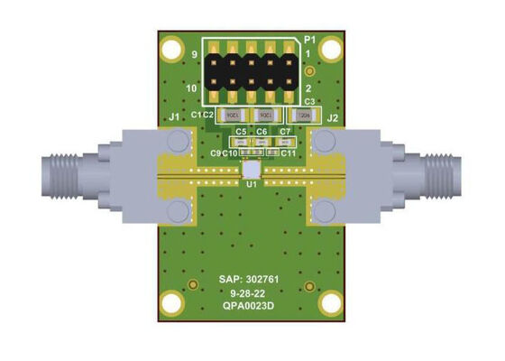 QPA0023DEVB Embedded Solutions 6GHz hingga 18GHz 1W Driver Amplifier Evaluation Board
