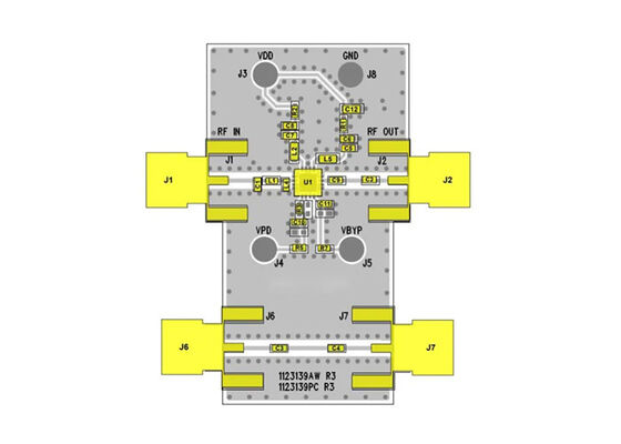 QPL9065PCB401 Embedded Solutions Ultra Low Noise 2-Stage Bypass LNA Evaluation Board