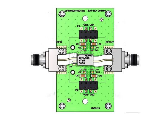 QPM6000EVB Solusi Tersemat 8GHz hingga 14GHz X-Band Dual Channel Limiter Evaluation Board