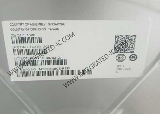 AD9363BBCZ Wireless Communication Module 325 MHz hingga 3,8 GHz RF Agile Transceiver