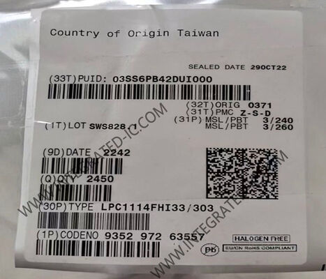 LPC1114FHI33 32-Bit ARM Cortex-M0 Microcontroller MCU dengan Kecepatan 50MHz dan 32KB Flash Memory