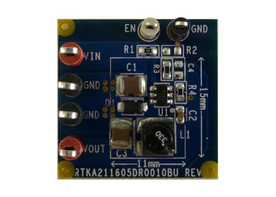 RTKA211605DR0010BU Solusi tertanam 3.3V 500mA DC/DC Step-Down Regulator Evaluation Board