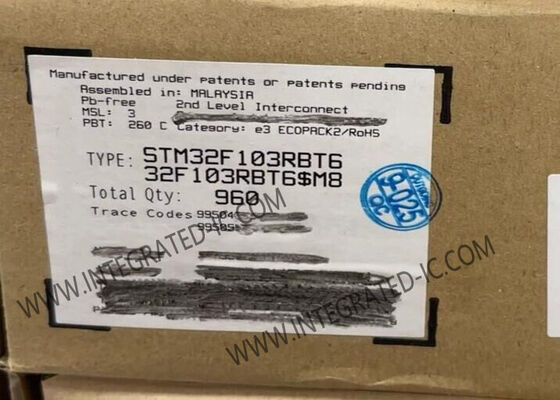 STM32F103RBT6 Microcontroller MCU 32-Bit ARM Cortex-M3 MCU dengan 72MHz dan 128KB Flash Memory