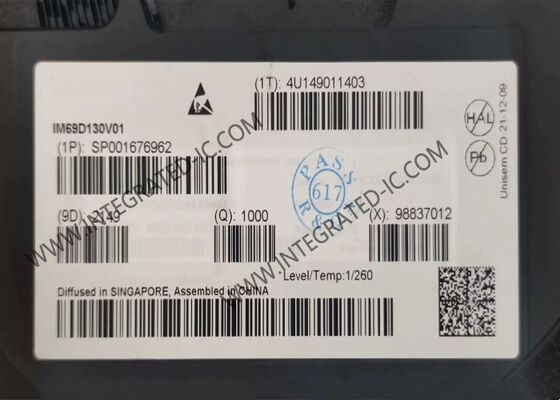IC Sensor Mikrofon MEMS Digital IM69D130V01 dengan SNR 69 dBA dan Linearitas Output Tinggi 130dBSPL Menggunakan Teknologi MEMS Pelat Belakang Ganda