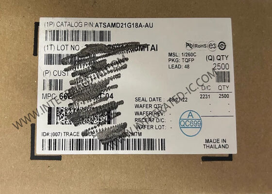 Mikrokontroler ATSAMD21G18A-AU MCU 48MHz Berkinerja Tinggi 32-Bit dengan Flash 256 kB dan SRAM 32 kB