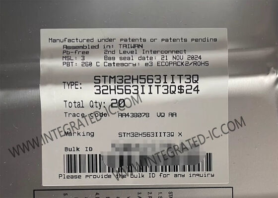 Mikrokontroler MCU STM32H563IIT3Q Serbaguna Arm Cortex-M33 MCU Untuk Sistem Alarm Pusat