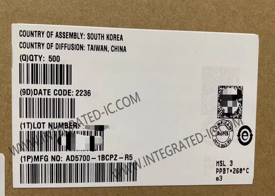 Chip Sirkuit Terpadu AD5700-1BCPZ 464uA Modem HART Chip Tunggal Daya Rendah dengan Kepatuhan Lapisan Fisik HART dan Pemasangan Permukaan