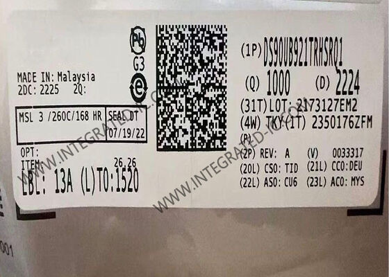 DS90UB921TRHSRQ1 Integrated Circuit Chip 96 MHz 24-bit Warna FPD-Link III Serializer