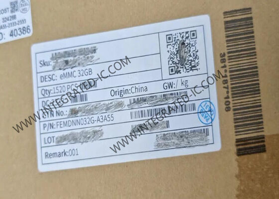 32GB FORESEE eMMC Memory IC Chip dalam Paket 153-FBGA dengan Tingkat Transfer Data 400MB/s