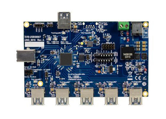 EVB-USB5806 Solusi Tertanam USB5806 6-Port USB3.2 SmartHub Evaluation Board