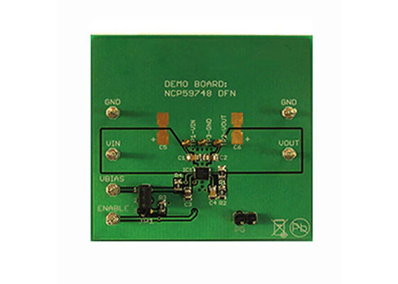 Papan Evaluasi Regulator Tegangan Linear 1.5V 1.5A Solusi Tersemat NCP59748MN1ADJTBGEVB