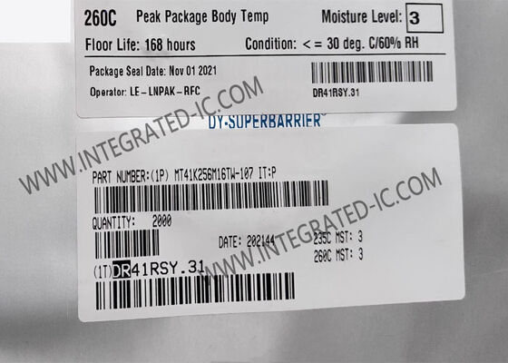 MT41K256M16TW-107 IT:P 4 Gbit DDR3L SDRAM Memory IC Chip dengan Kecepatan 933 MHz dan 256 M x 16 Organisasi dalam Paket FBGA96