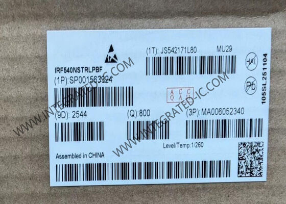 IRF540NSTRLPBF MOSFET Daya 100V Transistor Saluran-N Tunggal dengan Arus Drain Berkelanjutan 33A dan Resistansi 44mOhm