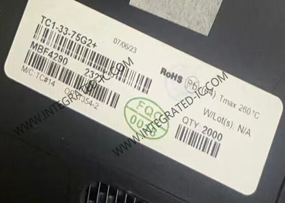 TC1-33-75G2 Sirkuit Terpadu Chip RF Transformer 5MHz hingga 3GHz 75 Ohm Pemasangan Permukaan SMD-6