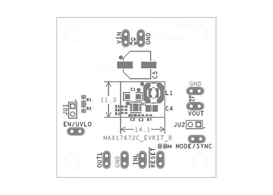 MAX17672CEVKIT Solusi Tertanam 150mA 5V 600kHz Papan Evaluasi Regulator Dual-Output