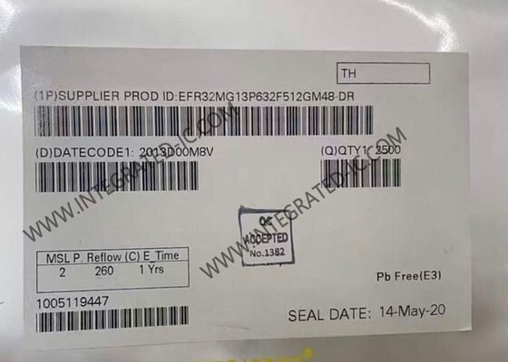 EFR32MG13P632F512GM48-D Wireless Communication Module Dual General Thread Zigbee RF Transceiver dengan Flash 512KB dalam Paket 48-VFQFN