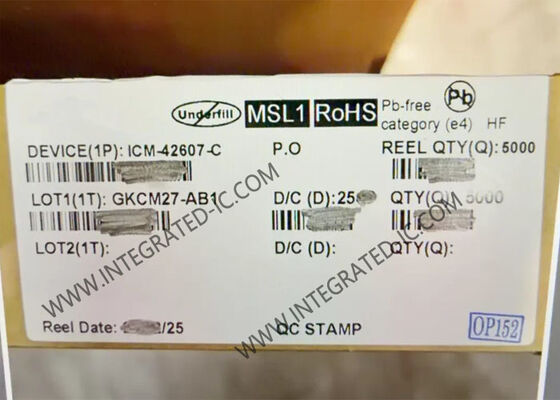 ICM-42607-C High-Performance 6-Axis MEMS Motion Tracking Sensor IC dengan Konsumsi Daya Rendah dan Resolusi ADC 16-bit