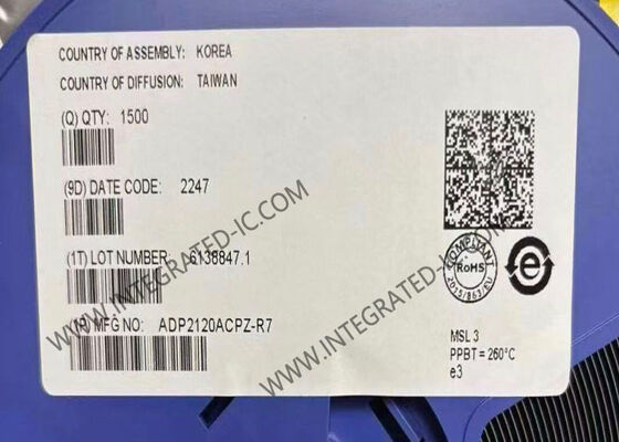 Chip Sirkuit Terpadu ADP2120ACPZ Regulator DC-ke-DC Step-Down Sinkron 1.25A 1.2MHz dengan Arus Diam Rendah