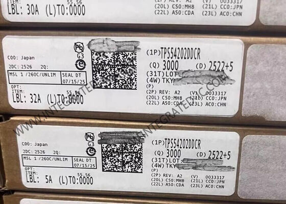 Chip IC Konverter Buck Sinkron TPS54202DDCR dengan Arus Output 2A Frekuensi Switching 500kHz dan Tegangan Input 4.5V hingga 28V