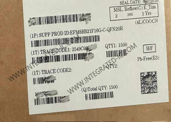EFM8BB21F16G-C-QFN20R 8-Bit 50MHz Microcontroller MCU dengan Core CIP-51 8051 dalam Paket 20-QFN