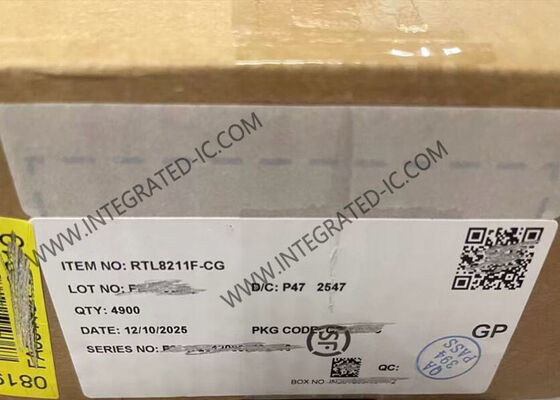 RTL8211F-CG Ethernet IC Terintegrasi 10/100/1000M Ethernet Transceiver dengan QFN40 Paket dan IEEE 802.3 Compliance