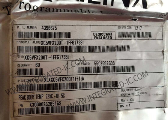 XC5VFX200T-1FFG1738I Bidang Gerbang yang Dapat Diprogram Array Virtex-5 Seri FXT Pemrosesan Tertanam FPGA