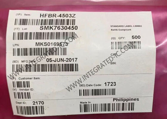HFBR-4503Z Konektor Plastik Fiber Optik Dengan Cincin Crimping Untuk Versatile Link