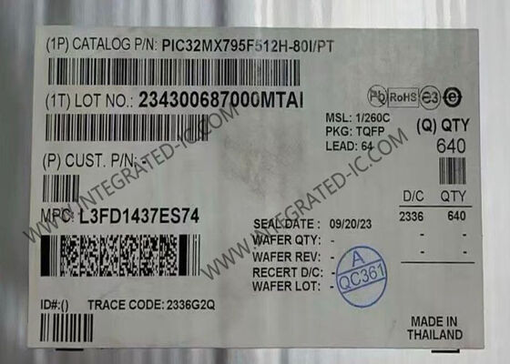 Mikrokontroler PIC32MX795F512H-80I/PT MCU 32-Bit 80MHz PIC32MX Mikrokontroler