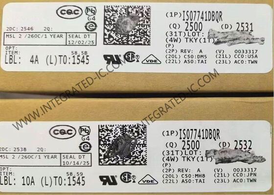 ISO7741DBQR Isolator Digital Berkecepatan Tinggi 100Mbps dengan Isolasi 3000Vrms dan Chip IC EMC Quad Channel yang Kuat