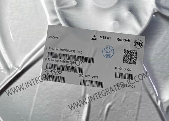 MCS1803GS-20-Z Linear Hall-Effect Current Sensor IC with ±2.5% Accuracy, 20A Current Sensing, and 100kHz Frequency