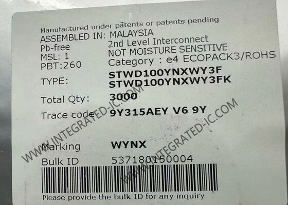 STWD100YNXWY3F Automotive Qualified Watchdog Timer Circuit Chip dengan konsumsi daya rendah 13 μA dan kisaran suhu luas -40 sampai +125 °C