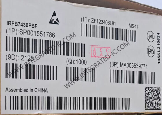IRFB7430PBF MOSFET Daya Saluran N 40V dengan arus pembuangan 409A dan disipasi 375W