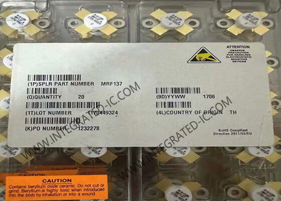 MRF137 N-Channel RF MOSFET Transistor dengan Daya Keluar 30W, Frekuensi 400MHz, dan Tegangan 28V