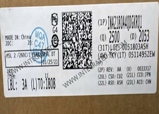 INA2180A4QDGKRQ1 26V 350kHz Amplifier Sensor Arus Saluran Ganda Tingkat Otomotif Sirkuit Terpadu Chip