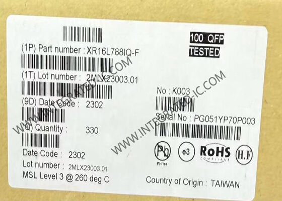 XR16L788IQ-F 3.3V Octal UART IC with 8 Channels and 6.25Mbps Data Rate