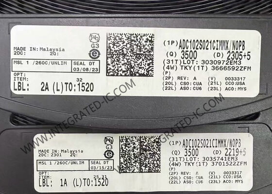ADC102S021CIMMX Sirkuit Terpadu Chip Konverter A/D 10-Bit 2-Saluran 200Ksps