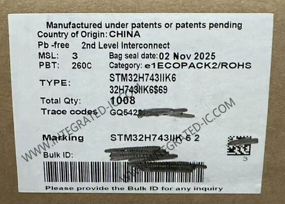 Mikrokontroler MCU STM32H743IIK6 Berkinerja tinggi 2MB 480 MHz Mikrokontroler ARM