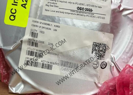Chip Sirkuit Terpadu AD7124-8BBCPZ ADC Sigma-Delta 8-Saluran Dengan PGA Dan Referensi