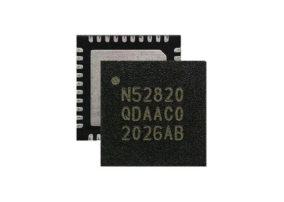 NRF52820-QDAA-R BT IC Bluetooth System-On-Chip dengan Daya Output 8 dBm Mendukung BT 5.3 dan Rentang Suhu Diperluas -40°C hingga 105°C