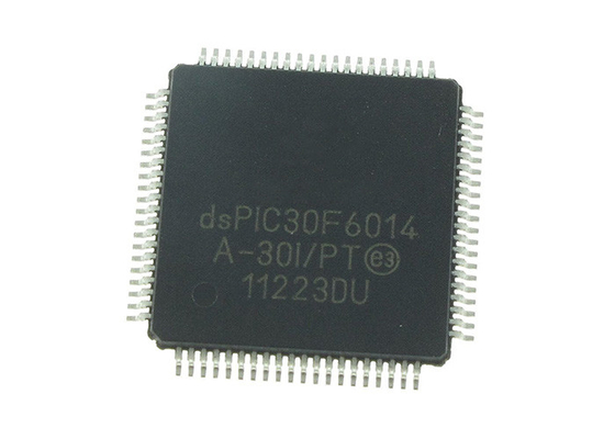 Chip Sirkuit Terpadu DSPIC30F6014A-30I/PT Pengontrol Sinyal Digital 16-bit Kinerja Tinggi