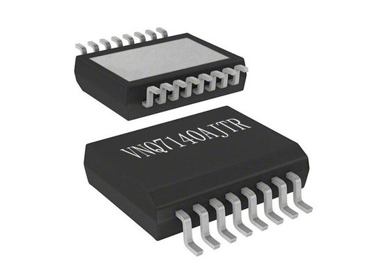 Sakelar Distribusi Daya VNQ7140AJTR Quad Channel IC Driver Beban Sisi Tinggi
