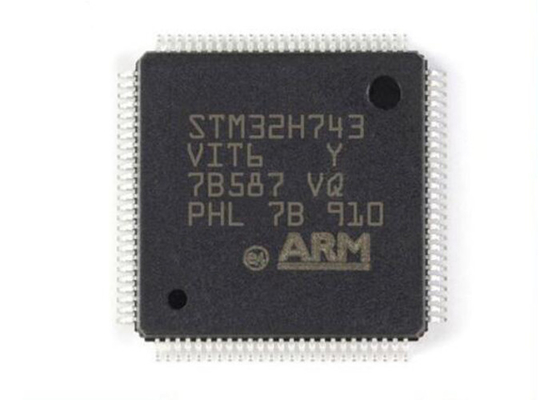 480MHz ARM Cortex M7 STM32H743VIT6 Chip Mikrokontroler Inti Tunggal LQFP100